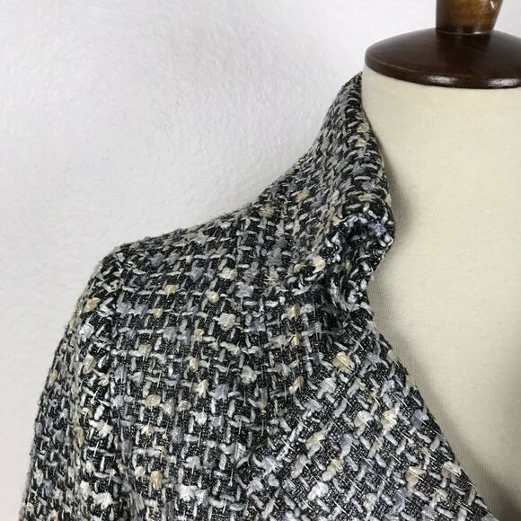 Alberto Makali Metallic Tweed Double Breast Lined Jacket Blazer - Picture 4 of 12